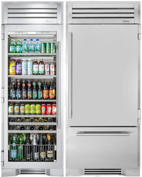 True Residential TRBMREFBEVSS361 - True Residential Side-by-Side Bottom Mount Refrigerator Column Set