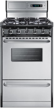 Summit TTM1307BKSW - 20 Inch Freestanding Gas Range