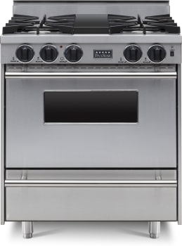 FiveStar TTN2617BW - 30 Inch Professional Freestanding Gas Range with 4 Open Burners