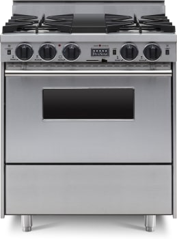 FiveStar TPN276BSW - 30 Inch Freestanding Dual Fuel Range with 4 Open Burners