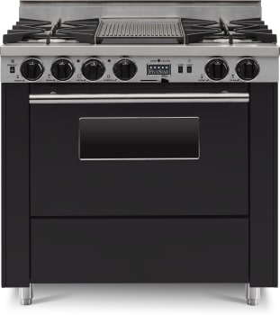 FiveStar TTN3267W - 36 Inch Freestanding Dual Fuel Range with 4 Open Burners