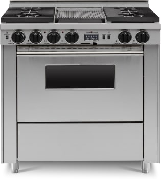 FiveStar TPN3397BW - 36 Inch Freestanding Dual Fuel Range with 4 Sealed Burners