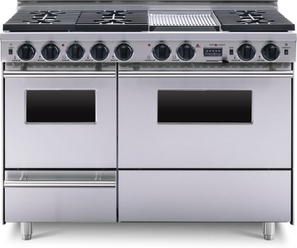 FiveStar TPN5397BW - 48 Inch Freestanding Dual Fuel Range with 6 Sealed Burners