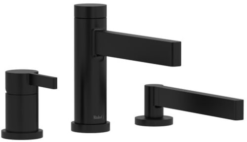 Rohl Paradox™ TPX16BK - Paradox™ 3-Hole Pressure Balance Deck Mount Tub Filler Trim with Hand Shower in Black