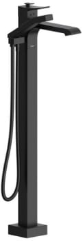 Rohl Zendo TZO39BK - Single Hole Floor Mount Tub Filler Trim in Black