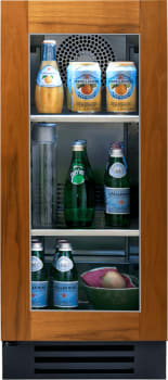 True Residential TUR15LOGC - 15" Overlay Ready Glass Door Undercounter Refrigerator