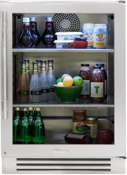 True Residential TUR24RSGC - 24" Stainless Glass Door Undercounter Refrigerator