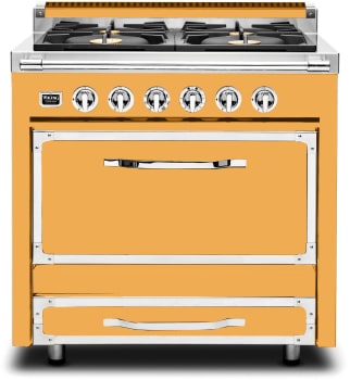 Viking Tuscany Series TVDR3614BDA - 36 Inch Freestanding Dual Fuel Range in Front View