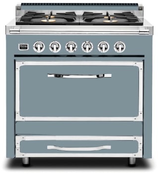 Viking Tuscany Series TVDR3614BNS - 36 Inch Freestanding Dual Fuel Range in November Sky Finish