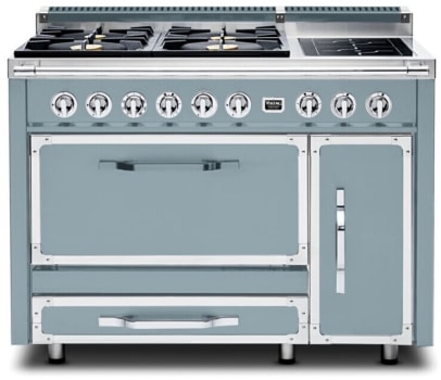 Viking Tuscany Series TVDR4814INS - 48 Inch Freestanding Gas Range with 4 Sealed Burners and Induction Element Burner