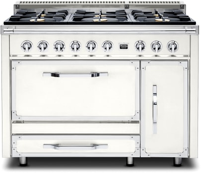 Viking Tuscany Series TVDR4816BPW - 48 Inch Freestanding Dual Fuel Range in Front View
