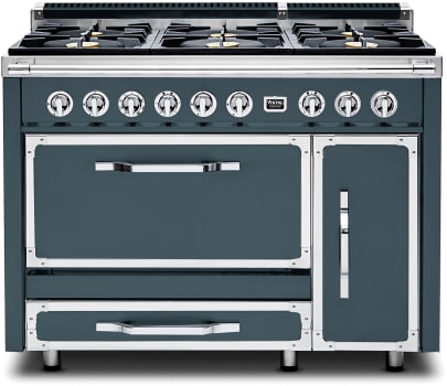 Viking Tuscany Series TVDR4816BSQ - 48 Inch Freestanding Dual Fuel Range in Front View