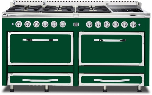 Viking Tuscany Series TVDR6616IIV - 66 Inch Freestanding Dual Fuel Range in Ivy Finish