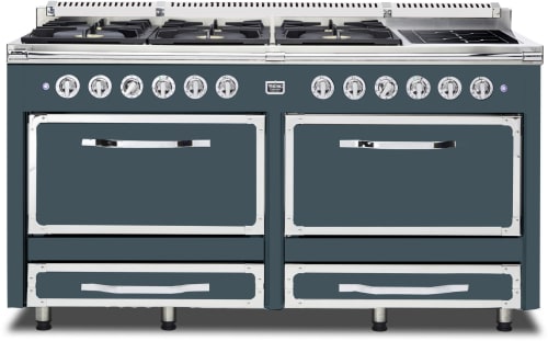 Viking Tuscany Series TVDR6616ISQ - 66 Inch Freestanding Dual Fuel Range in Front View