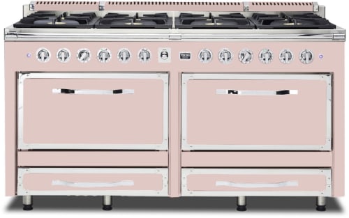 Viking Tuscany Series TVDR6618BBH - 66 Inch Freestanding Dual Fuel Range in Blush Finish