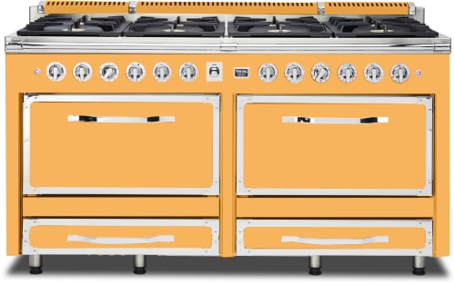 Viking Tuscany Series TVDR6618BDA - 66 Inch Freestanding Dual Fuel Range in Front View