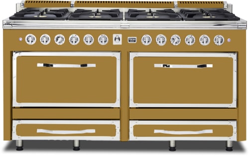 Viking Tuscany Series TVDR6618BGH - 66 Inch Freestanding Dual Fuel Range in Front View