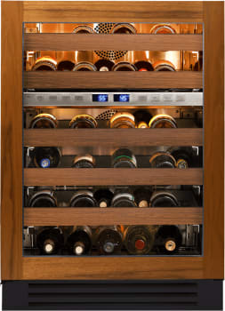 True Residential TWC24DZLOGC - 24" Overlay Ready Glass Door Dual Zone Wine Cabinet