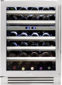 True Residential TWC24DZLSGC - 24" Stainless Glass Door Wine Cabinet