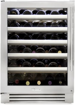 True Residential TWC24LSGC - 24" Stainless Glass Door Wine Cabinet