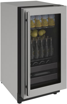 U Line U2218bevs00a 18 Inch Built In Beverage Center Counterdepth With Convection Cooling System Led Lighting Digital Touch Controls 51 Bottle Capacity 87 Can Capacity 7 Wine Bottle Capacity Star K Certified And Energy Star