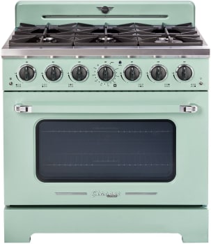 Unique Appliances Classic Retro UGP36CRLG - 36 Inch Freestanding Retro Gas Range with 6 Sealed Burners
