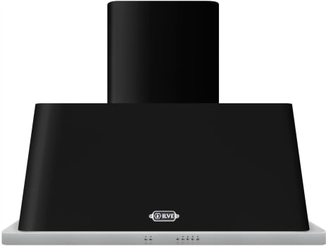Ilve Majestic Collection UAM90BK - 36 Inch Wall Mount Range Hood with 4-Speed/600 CFM Blower in Front View