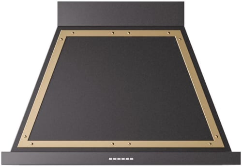 Ilve Nostalgie Collection UANB36BKG - 36 Inch Wall Mount Range Hood in Front View