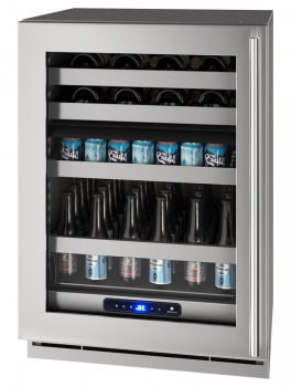 U-Line 5 Class UHBD524SG51A - 24" Beverage Center with Left Hand Hinge & Lock