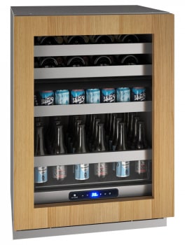 U-Line UHBD524IG01A - 24" Beverage Center with Integrated Stainless Frame and Panel Ready Trim