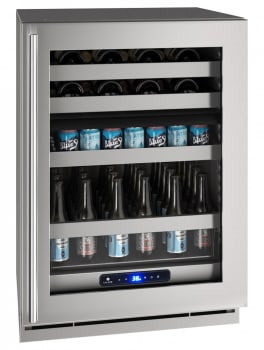 U-Line 5 Class UHBD524SG41A - 24" Beverage Center with Right Hand Hinge and Lock