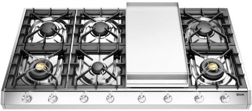 Ilve Professional Plus II UHCP1265FSSLP - Professional Plus II 48 inch Built-In Gas Cooktop with Griddle in Stainless Steel