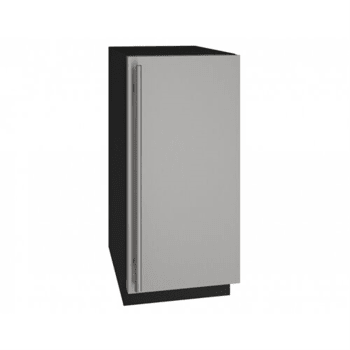 U Line Uhnp115ss01b 15 Inch Freestanding Built In Ice Maker With Reversible Hinge 90 Lbs Daily Ice Production 30 Lbs Ice Storage Nugget Ice Soft Close Door Led Lighting 4 Leveling Legs Pump Included Energy