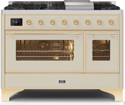 Ilve UM12FDNS3AWG 48 Inch Freestanding Dual Fuel Range with 8