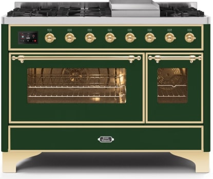 Ilve Majestic II Collection UM12FDNS3EGGLP - 48 Inch Emerald Green Liquid Propane Freestanding Range
