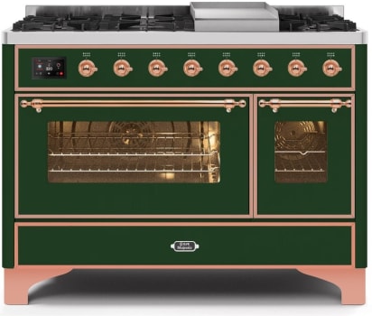 Ilve Majestic II Collection UM12FDNS3EGP - 48 Inch Emerald Green Natural Gas Freestanding Range