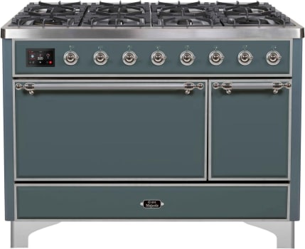 Ilve Majestic II Collection UM12FDQNS3BGCLP - Freestanding Dual Fuel Range Black