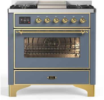 Ilve Majestic III Collection UM36FNR3BGGLP - Majestic III 36 inch Dual Fuel Range