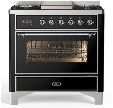 Ilve Majestic III Collection UM36FNR3BKC - Majestic III 36 inch Dual Fuel Range