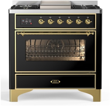 Ilve Majestic III Collection UM36FNR3BKGLP - Majestic III 36 inch Dual Fuel Range