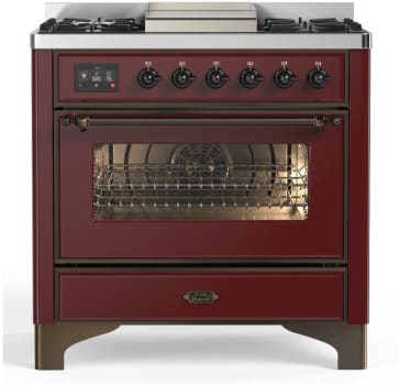 Ilve Majestic III Collection UM36FNR3BUBLP - Majestic III 36 inch Dual Fuel Range