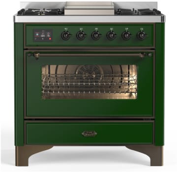 Ilve Majestic III Collection UM36FNR3EGBLP - Majestic III 36 inch Dual Fuel Range