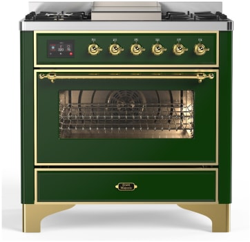 Ilve Majestic III Collection UM36FNR3EGGLP - Majestic III 36 inch Dual Fuel Range