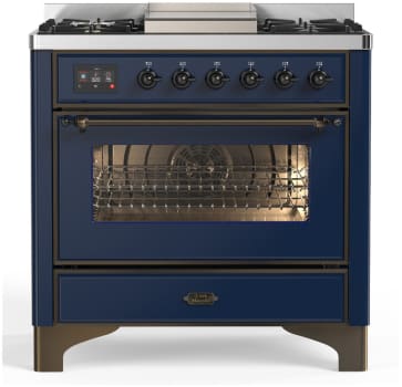 Ilve Majestic III Collection UM36FNR3MBBLP - Majestic III 36 inch Dual Fuel Range
