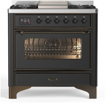 Ilve Majestic III Collection UM36FNR3MGB - Majestic III 36 inch Dual Fuel Range