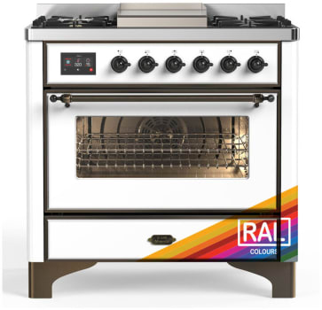 Ilve Majestic III Collection UM36FNR3RABLP - Majestic III 36 inch Dual Fuel Range