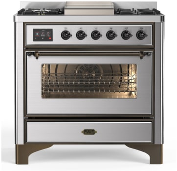 Ilve Majestic III Collection UM36FNR3SSB - Majestic III 36 inch Dual Fuel Range