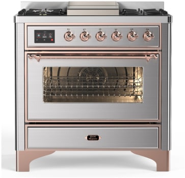 Ilve Majestic III Collection UM36FNR3SSPLP - Majestic III 36 inch Dual Fuel Range
