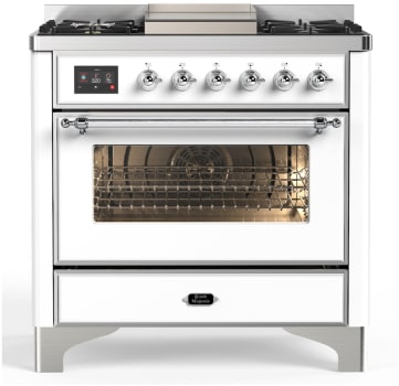 Ilve Majestic III Collection UM36FNR3WHC - Majestic III 36 inch Dual Fuel Range