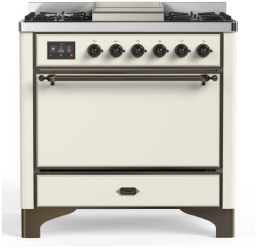 Ilve Majestic III Collection UM36FQNR3AWBLP - Majestic III 36 inch Dual Fuel Range